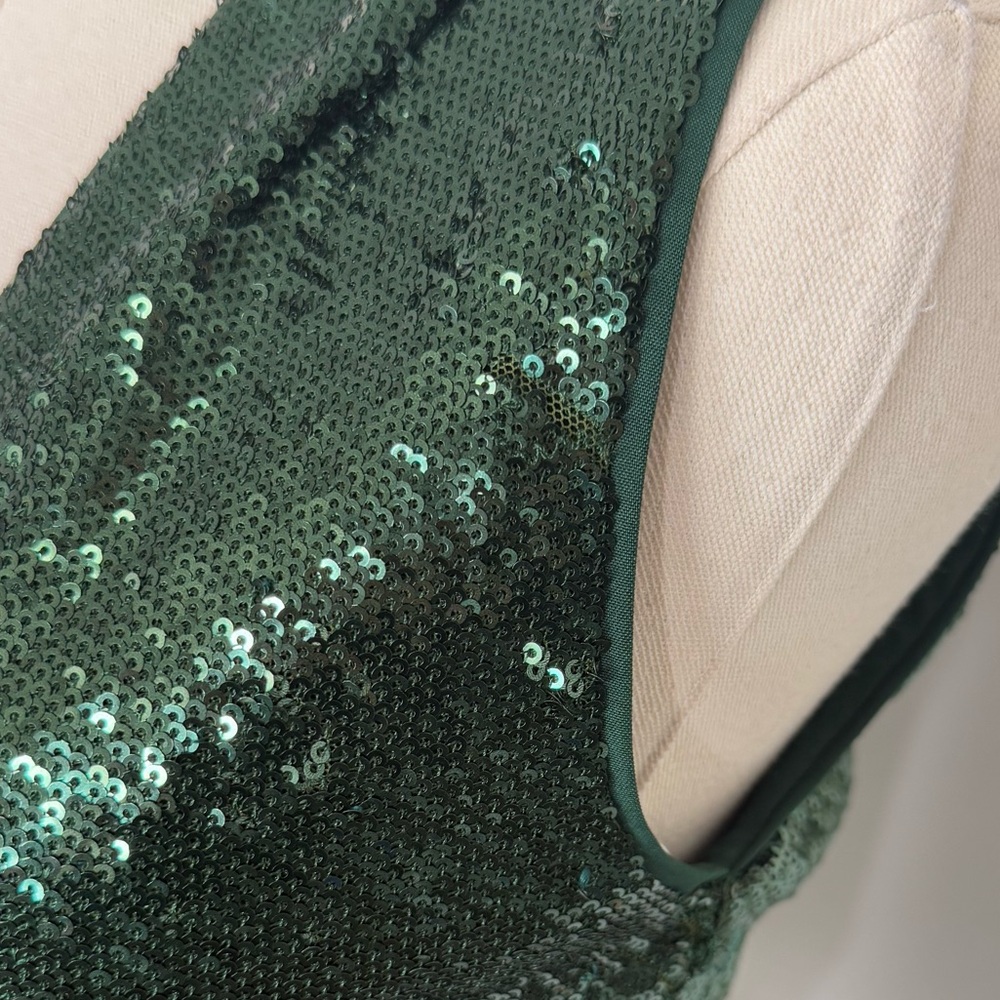 Halston Magdalena Draped Sequin Gown - Picture 10 of 12